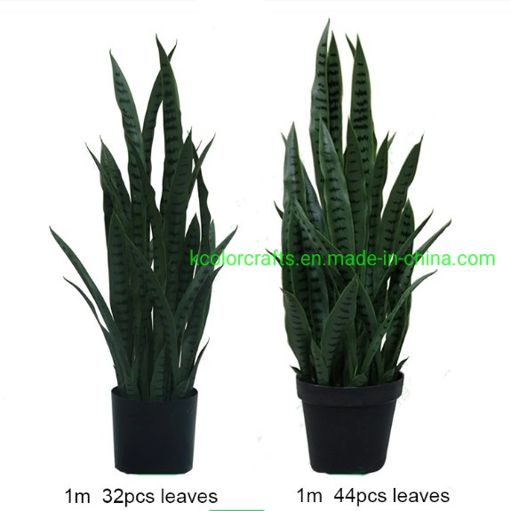 Plastic Artificial Plant Bonsai High Simulation Artificial Snake Plant for Indoor Decoration