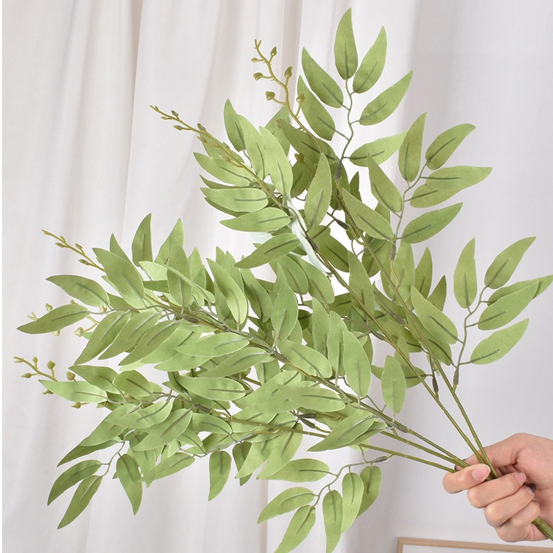 Faux Silk Fabric Willow Plant Leaves 50cm High Artificial Willow Leaves Vines Twigs