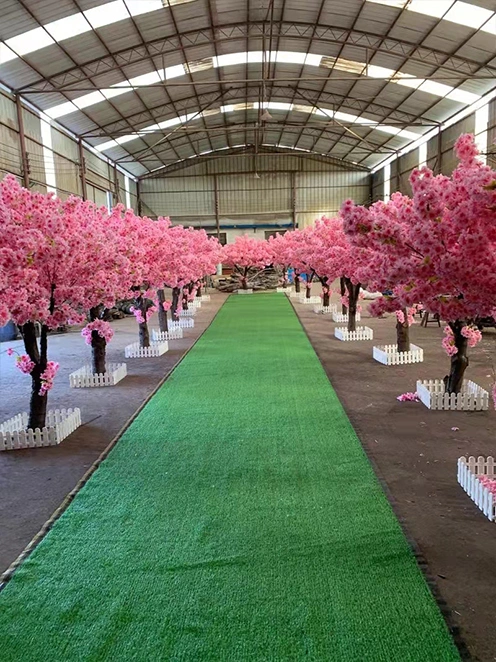 Custom Pink and White Flower Fake Sakura Large Big 2-6 Meters Artificial Cherry Blossom Tree for Indoor Outdoor Wedding Plant Decor