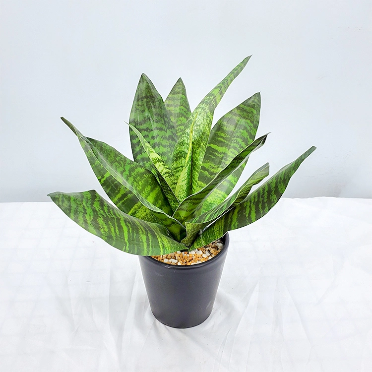 Artificial Landscaping Plastic Plant Green Artificial Snake Plant Potted Agave