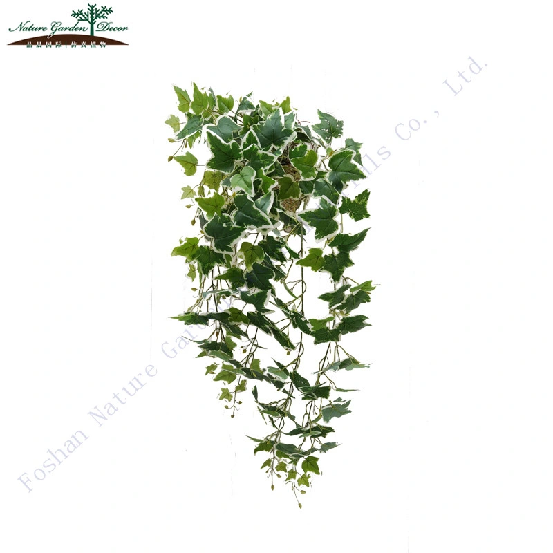 Cheap Faux Plastic Green Leaves Plant for Wall Decor Artificial Hanging Plant