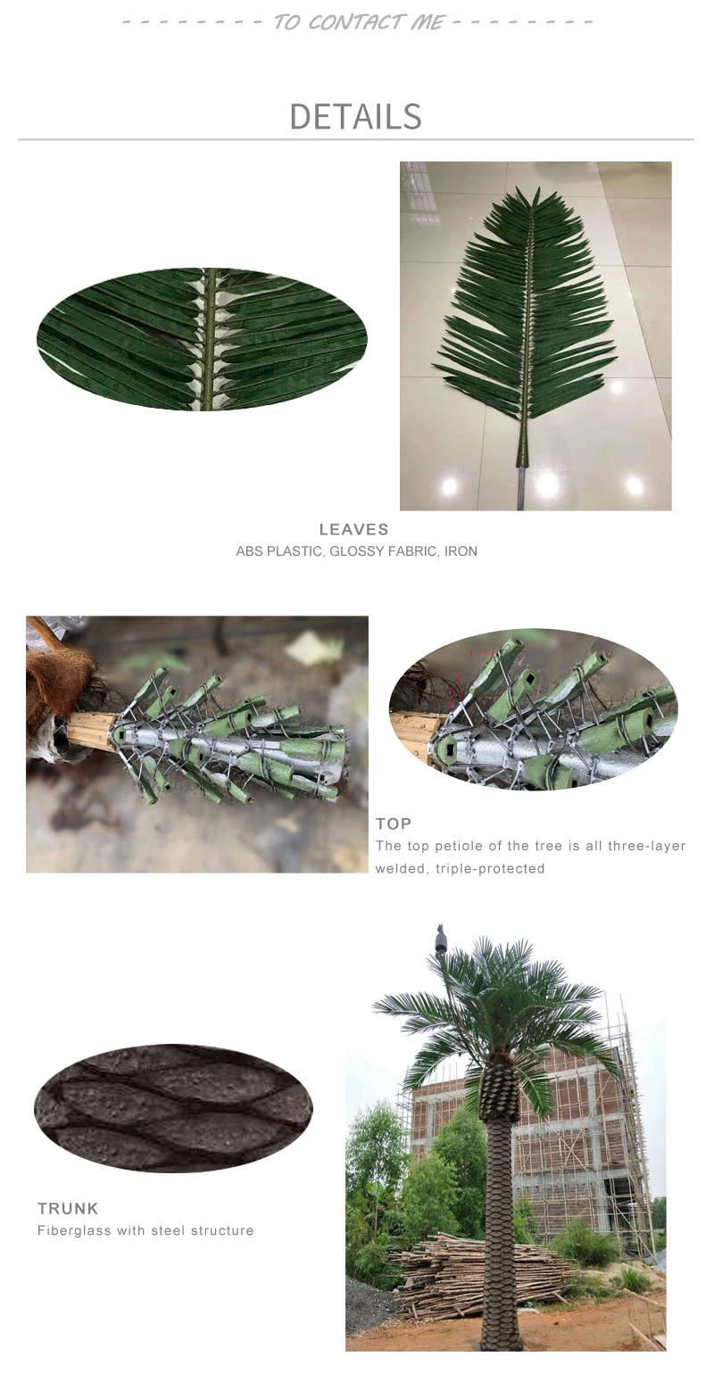 High Quality Cutomized Palm Tree Garden Decoration Artificial Coconut Tree for Decorations