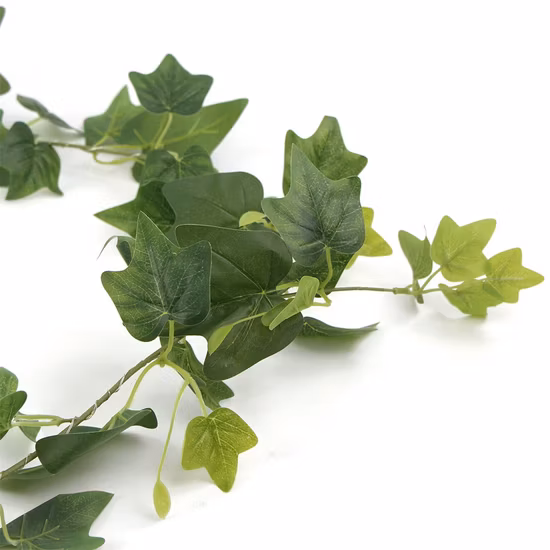 Günstige Kunststoff-Süßkartoffelblätter, künstliche Hängepflanze, grüne Trauerweidenrebe für Party-Dekoration