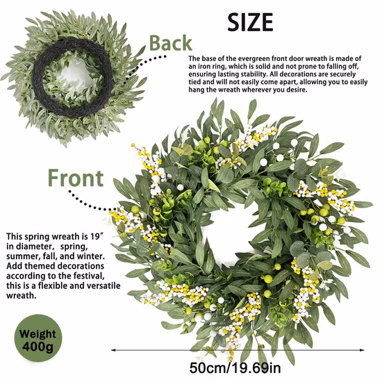 Weihnachtsrebe, künstliche Blatt-Blumendekoration
