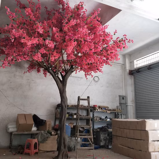 Innen- und Außenbereich, maßgeschneiderte Größe, Sakura-Tisch, kleiner großer künstlicher rot-weiß-rosa Kirschblütenbaum für Hochzeitsdekoration