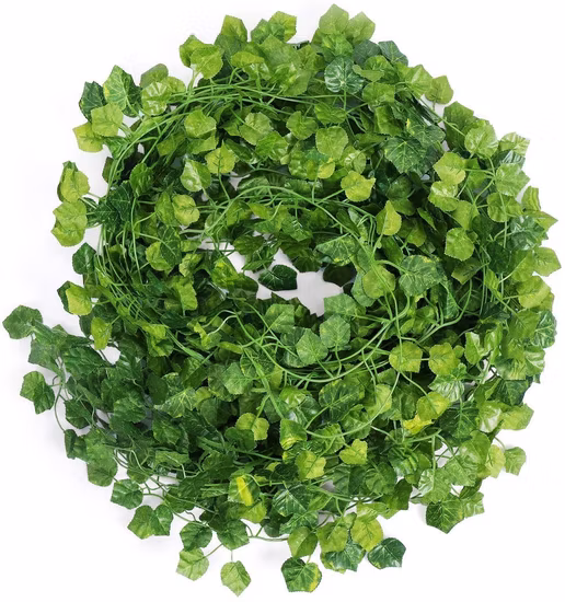 Blumengirlande, künstliche Efeu-Blattpflanzen, Ranke, Gartendekoration, grüne Kette
